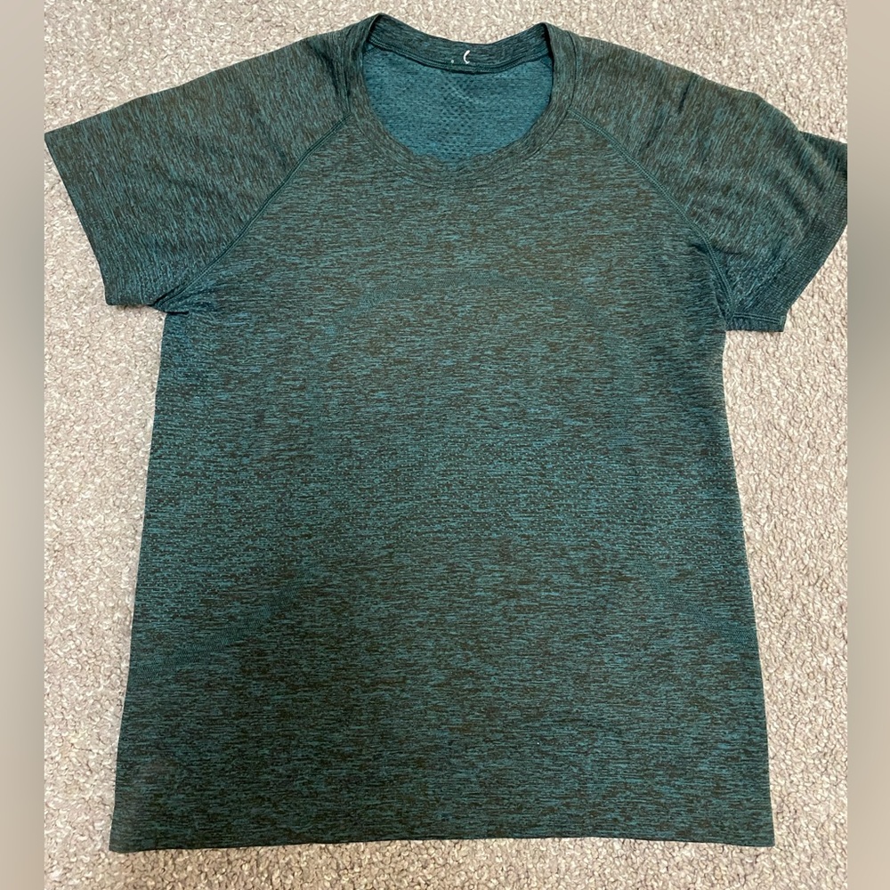 Lululemon swiftly tech running top race length green size 6